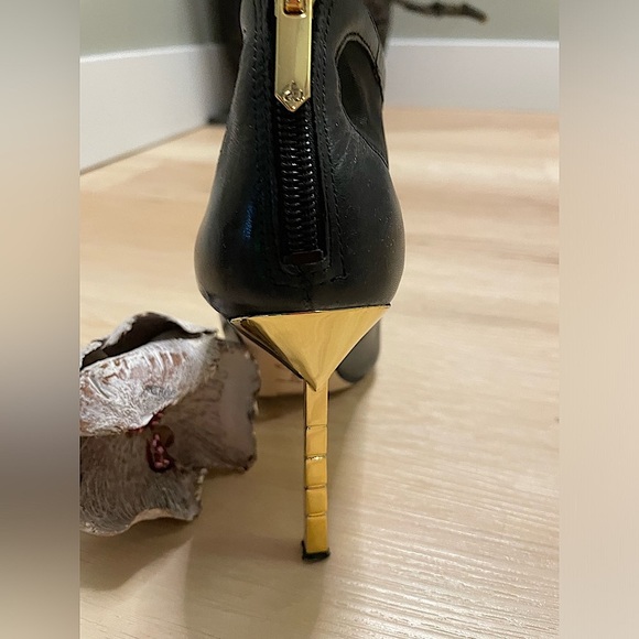 Sam Edelman SEXY stiletto booties with gold heels - Picture 7 of 13